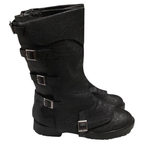 Funtasma Boots Mens 8 9 Black Pirate Captain Medieval Knight Aristocrat Nobleman - Picture 4 of 12